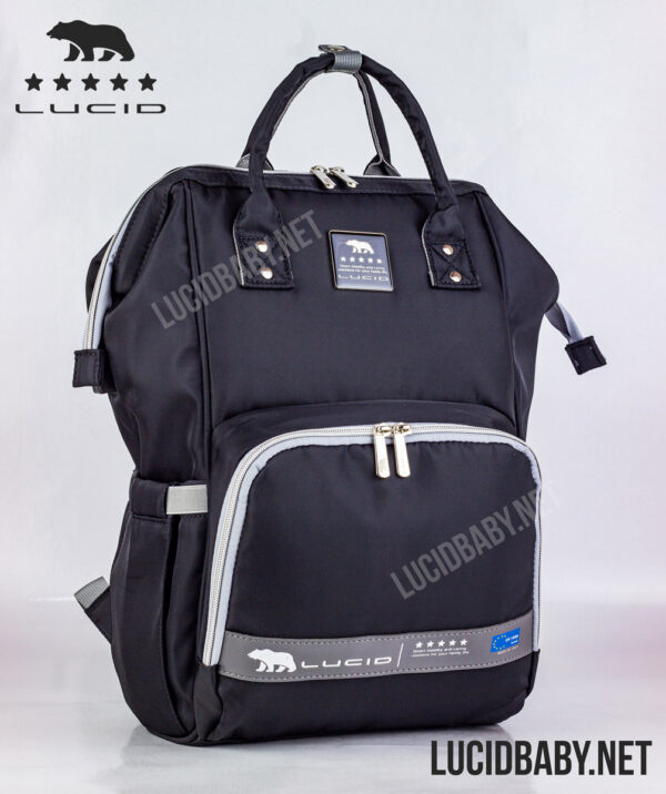 Custom LUCID USB Charging Multifunctional Waterproof Backpack Diaper Bag for Baby - Image 12