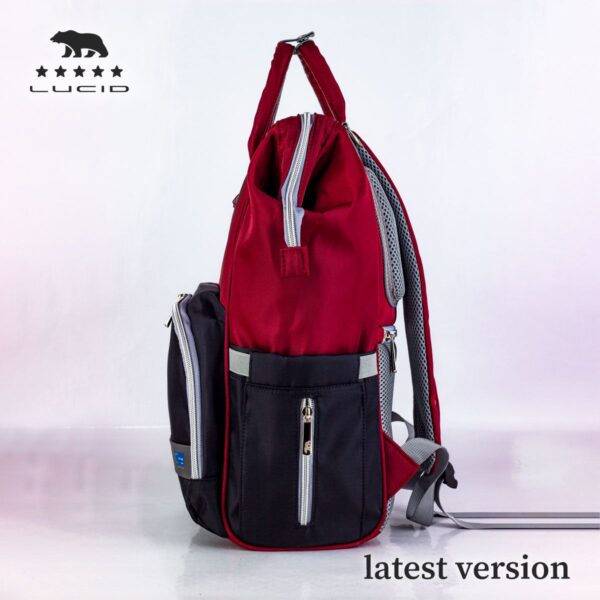 Custom LUCID USB Charging Multifunctional Waterproof Backpack Diaper Bag for Baby - Image 8