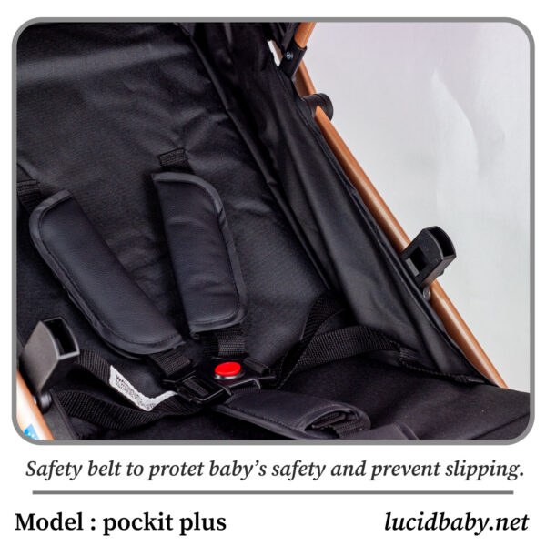 POCKIT PLUS - سترولر بيبى هاندل فاخره  مزوده بمظله وكفر من الجلد من لوسيد بيبى - موديل - Image 19